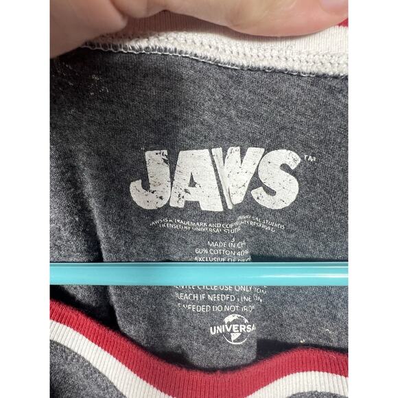 Jaws Movie T-Shirt Universal Studios Men’s Grey Vintage Y2K Rare Tee Size L - Picture 3 of 9